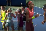 „US Open“ dvejetuose ukrainietė spaudė ranką tik vienai iš varžovių, C.Gauff per anksti šventė pergalę