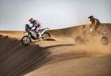 Antrąjį Dakaro greičio ruožą M.Siliūnui apkartimo kritimas: lietuvis susižeidė petį, motociklui prireiks remonto
