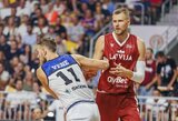 Į Latvijos rinktinę sugrįžęs K.Porzingis nukalė pergalę prieš estus