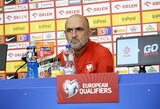Lenkijos rinktinės treneris pateikė savo versiją dėl konflikto su Lewandowskiu: „Jis pasakė, kad kapitono raištis jam nieko nereiškia ir tai nieko nepakeis“