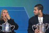 Sabalenka apsijuokė tiesioginiame eteryje: Alcarazas vos neišėjo iš studijos