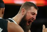 Valančiūnas pralaimėtose rungtynėse įmetė 2 taškus ir gavo nesportinę pražangą