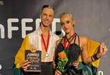 Mlinskas ir Rudnickaitė – antrąkart tapo Europos jaunimo 10-ies šokių vicečempionais