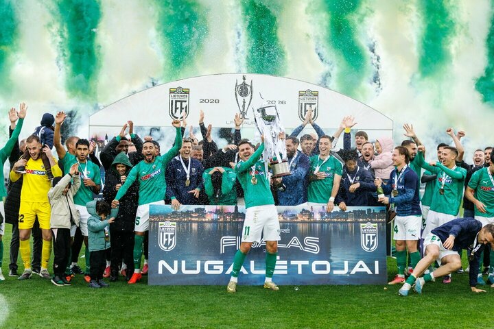 „Miniją“ sutriuškinęs „Kauno Žalgiris“ pirmą kartą klubo istorijoje laimėjo LFF taurę