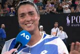 „Australian Open“: estė paleido pergalę iš rankų, O.Jabeur pažymėjo, kad jos vyro laukia sunki naktis