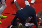 Mažiau nei 30 sekundžių žaidęs L.Walkeris patyrė traumą