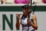 „Roland Garros“ turnyre – 74 neišprovokuotas klaidas padariusi M.Keys ir pergales šventusios favoritės