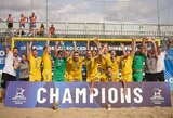 Lietuvos paplūdimio futbolo rinktinė Italijoje tapo turnyro nugalėtojais