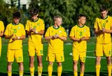 Lietuvos U-16 futbolo rinktinė antrąkart su latviais sužaidė lygiosiomis