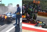 Austrijoje – „išmuštas“ iš trasos Verstappenas, užsidegęs Sainzo bolidas ir „McLaren“ dublis