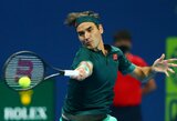 R.Federerį sustabdė N.Basilašvilis, A.Rubliovas neįtikėtinu būdu pateko į pusfinalį
