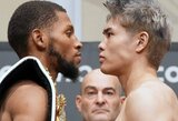 Dėl WBO pusvidutinio svorio kategorijos čempiono titulo kovosiantys Normanas ir Sasaki įveikė svėrimų procedūrą