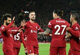 W.Faeso du pelnyti įvarčiai į savus vartus padovanojo „Liverpool“ pergalę prieš „Leicester City“