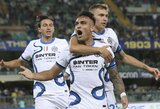 Pirmąjį rungtynių įvartį praleidęs „Inter“ klubas įveikė „Verona“ futbolininkus