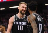 Trigubo dublio ritmu žaidęs D.Sabonis ir „Kings“ pratęsė „Clippers“ nesėkmių seriją