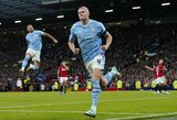 E.Haalandas pelnė dublį, o „Man City“ miesto derbyje sutriuškino „Man Utd“