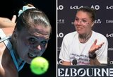 Stipri ukrainietės žinutė „Australian Open“: „Man reikia jūsų pagalbos, kad apsaugočiau Ukrainos vaikus ir moteris, bet aš negaliu apie tai kalbėti čia“