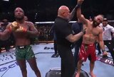 UFC turi naują čempioną: L.Edwardsą ant žemės mėtęs B.Muhammadas iškovojo čempiono diržą