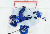 Slovakija po atkaklios kovos palaužė olimpiados šeimininkus, 16 metų ieškotas slovakų sirgalius atsidūrė areštinėje