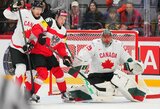 Kanada vijosi austrus, bet iškovojo ketvirtą pergalę pasaulio čempionate