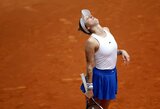 WTA 1000 turnyre Romoje – Vimbldono čempionės kluptelėjimas