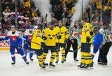 Švedai pasaulio čempionatą namuose pradėjo užtikrinta pergale, JAV be problemų susitvarkė su danais