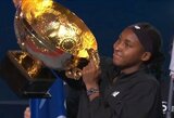 C.Gauff užbaigė įspūdingą K.Muchovos žygį ir triumfavo Pekine