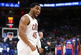 Dominavusi „Cavaliers“ eliminavo „Pistons“
