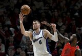 Dominavęs K.Porzingis padėjo „Wizards“ įsirašyti pergalę