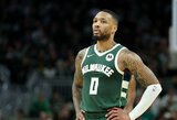 Sparčiai pasveikęs Lillardas sugrįš į aikštę pirmajame atkrintamųjų etape