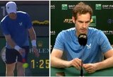 F.Auger-Aliassime praleido progą aplenkti R.Federerį, A.Murray'us pirmą kartą karjeroje atliko padavimą „iš apačios“