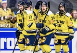 NHL žvaigždžių vedami švedai nugalėjo šveicarus, o čekai krito prieš suomius