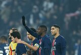 O.Dembele pelnytas įvartis padovanojo PSG pergalę prieš „Lens“