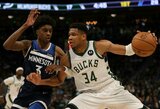 „Timberwolves“ gynėjas apie G.Antetokounmpo: „Močkrušys yra 210 cm ūgio ir sveria 110 kilogramų – nesustabdysi“