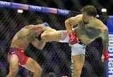 UFC turnyre Baltuosiuose rūmuose – nokautuotas Michaelas Chandleris ir pergalę iškovojusio Mauricio Ruffy piršlybos
