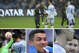 L.Messi ir C.Ronaldo draugiška akistata: trys 11 metrų baudiniai, išvytas PSG gynėjas ir 9 įvarčiai, tarp kurių – du C.Ronaldo ir vienas – L.Messi
