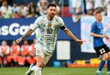 L.Messi pelnė 5 įvarčius, o Argentinos rinktinė draugiškose rungtynėse sutriuškino estus 