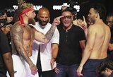 Virš 13 kg per tris savaites numetęs Jake'as Paulas ir Julio Cesaris Chavezas sėkmingai įveikė svėrimų procedūrą