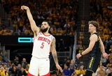 Namuose serijos neuždariusi „Warriors“ lemiamas rungtynes žais Hiustone