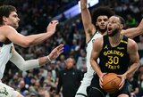 Sezono rungtynes sužaidęs S.Curry vedė „Warriors“ į pergalę