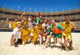 Pergalingas startas – paplūdimio futbolo rinktinė Italijoje startavo laimėjimu