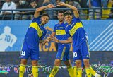 „Boca Juniors“ po baudinių serijos įveikė „Barceloną“ ir iškovojo Maradonos garbei skirtą taurę