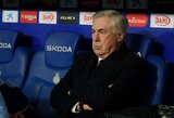 C.Ancelotti pažėrė kritikos teisėjui dėl neskirtos raudonos kortelės po pražangos prieš K.Mbappe 