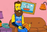 Naujausiame „Simpsonų“ epizode – Eurolygos čempionų žaidėjas
