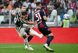 D.Vlahovičius 80-ąją minutę išplėšė „Juventus“ lygiąsias su „Bologna“ 