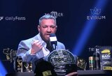 Į BKFC spaudos konferenciją pavėlavęs C.McGregoras: „Man nusišvilpt, nes aš čia viską valdau“