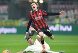 Allegri buvo išvytas iš aikštės, bet „Milan“ iškovojo pergalę ir atsidūrė „Serie A“ viršūnėje