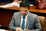 Boksininkas M.Pacquiao oficialiai kelia savo kandidatūrą į Filipinų prezidentus