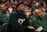 Daugiau nei mėnesį nežaidęs Antetokounmpo yra pasirengęs sugrįžti ant parketo