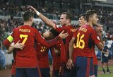 7 įvarčius pelniusi Ispanijos rinktinė iškovojo triuškinamą pergalę